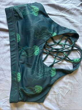 Constantly Varied Gear Green Jellyfish Strappy Sports Bra